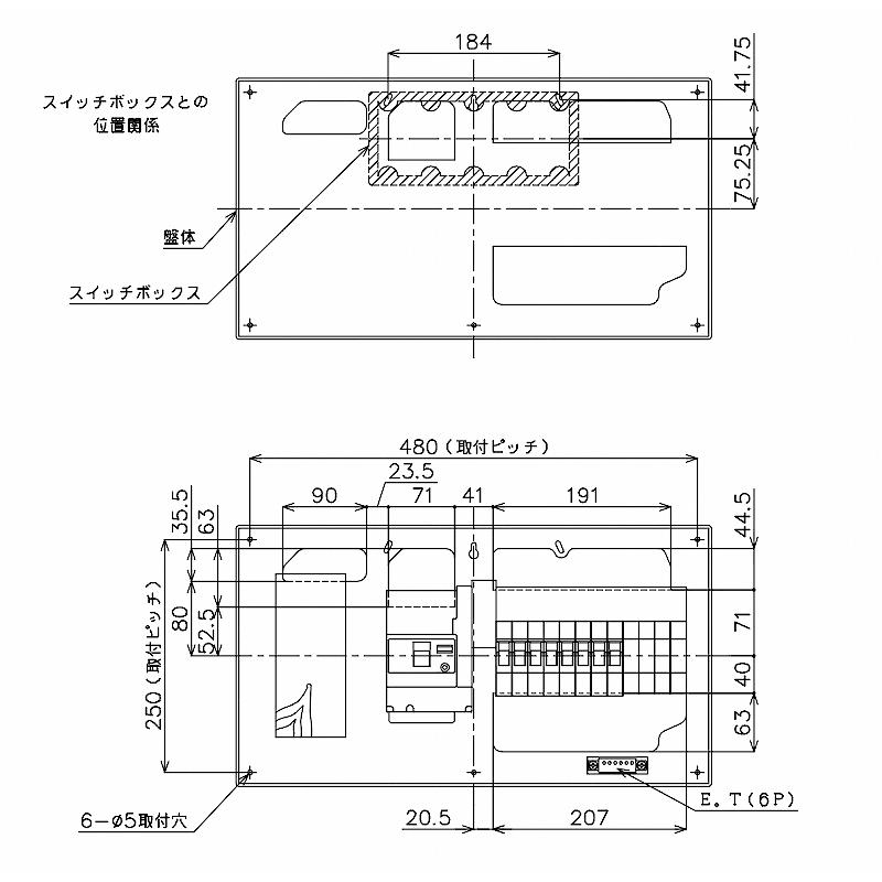 Panasonic（パナソニック） BQWB3584：住宅用分電盤(露出形)(ドア無