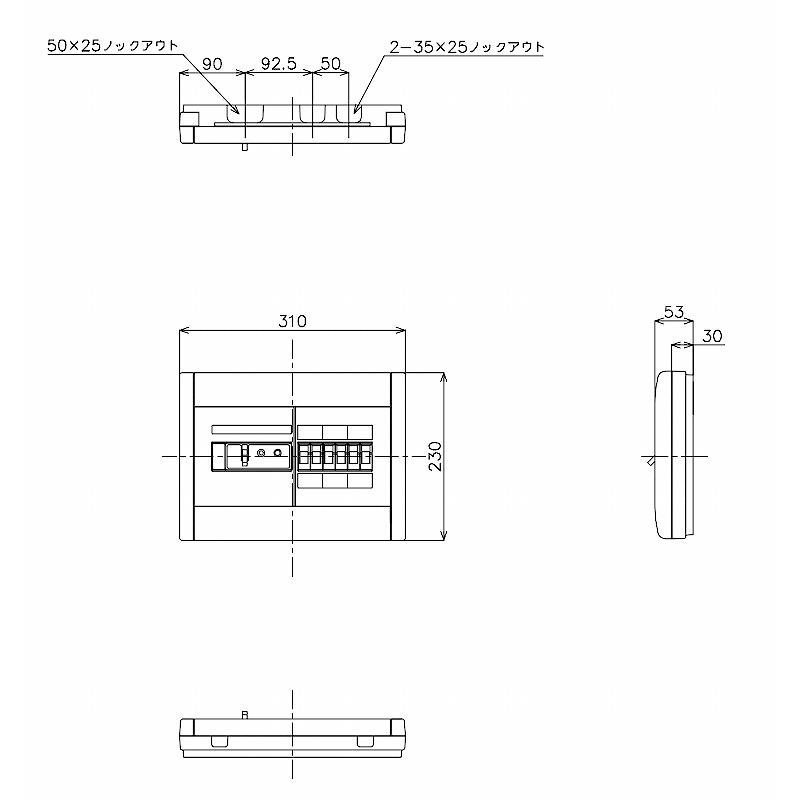 Panasonic（パナソニック） BQWB836：住宅用分電盤(露出・半埋込両用形