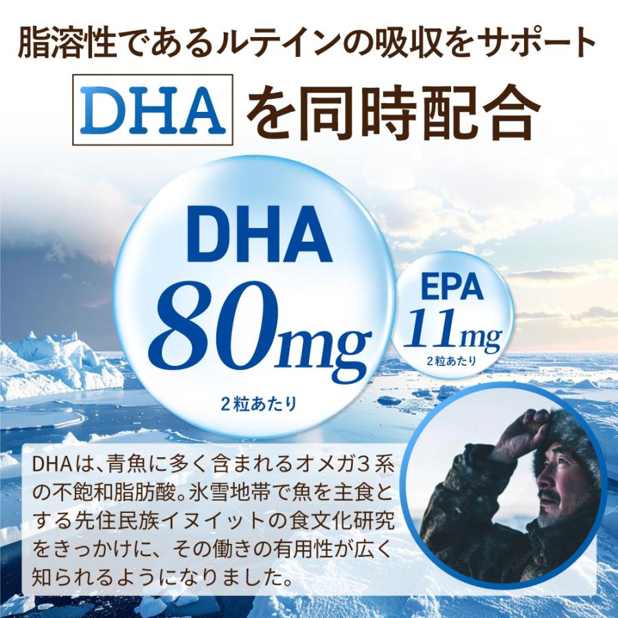 ルテイン サプリ ゼアキサンチン DHA アスタキサンチン ビルベリー ビタミンACE フリー体 日本製 アイケア 62粒 31日分 | YONEKiCHi | 04