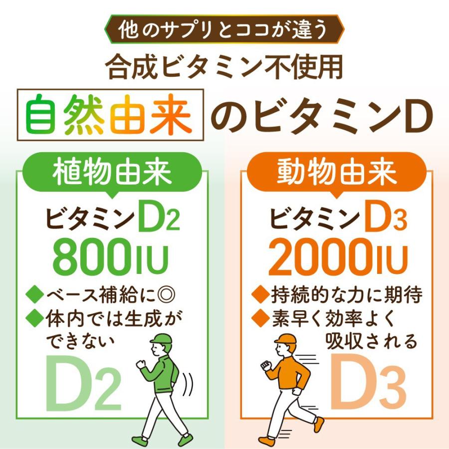 自然由来 ビタミンD2 & D3 2800IU サプリ ビタミンD  亜鉛 マグネシウム 配合 栄養機能食品 日本製 62粒 31日分 | YONEKiCHi | 04