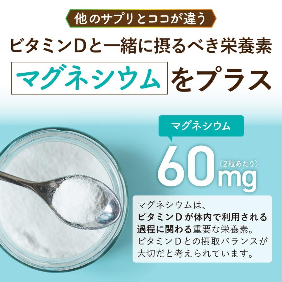 自然由来 ビタミンD2 & D3 2800IU サプリ ビタミンD  亜鉛 マグネシウム 配合 栄養機能食品 日本製 62粒 31日分 | YONEKiCHi | 06