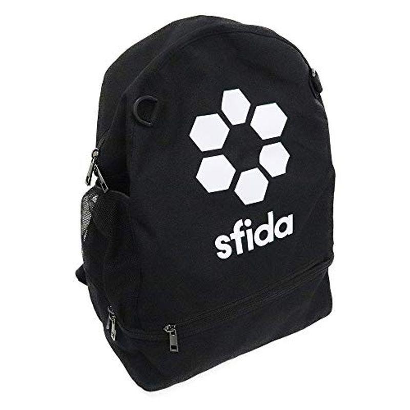 安心の定価販売 Sfida Jr サッカーバッグ黒サッカーフットサルバックパックリュックサックボールバッグとボールネット収納小学生ジュニアキッズ子供 バスケ用バッグ Lovshy In