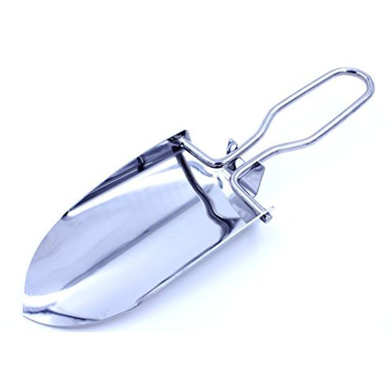 希少 シャベル 折りたたみ式 ステンレス スコップ 小型 軽量 携帯 雪山 備品 1グラム ベルト通し付き収納ケース
