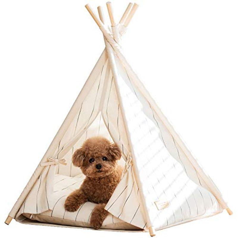 ペットティピーテント Sサイズ ペットテント ペットハウス 米ストアのペットティピーテント 犬