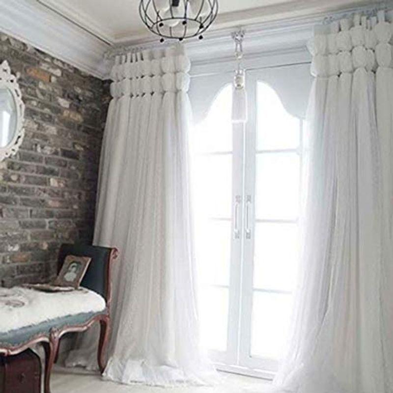 姫系 二重カーテンレース カーテン 遮光カーテン 可愛い おしゃれカーテン レースカーテン 二重カーテンレース おしゃれカーテン 綺麗 009 インテリア アジャスター 米ストア インテリア 外から見えにくい