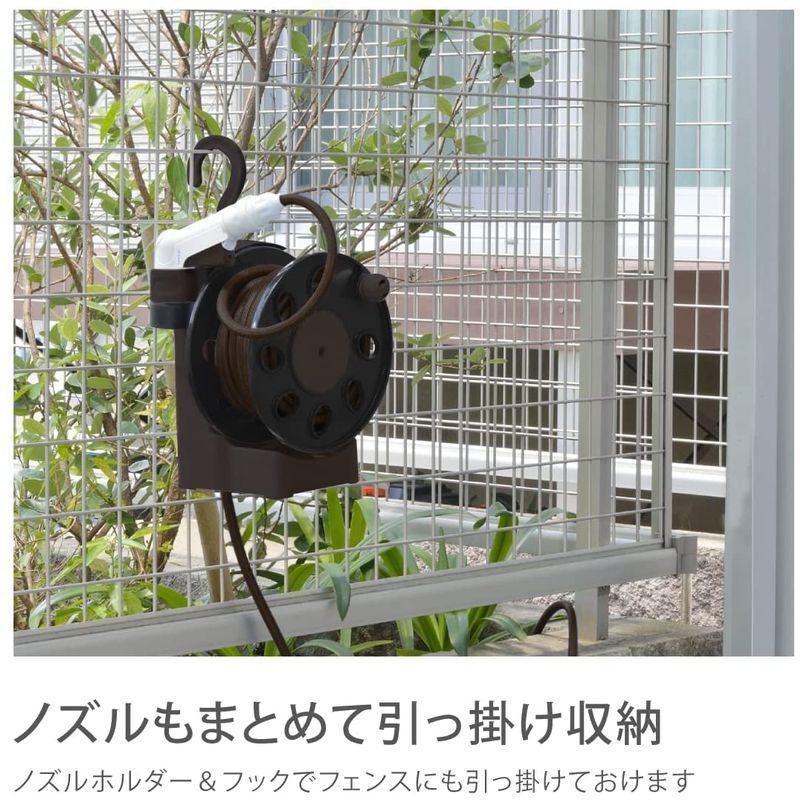 タカギ Takagi 15m Br R1415br おしゃれ オーロラlight ブラウン ホース ホースリール 安心のメーカー2 軽量 当店一番人気 ホース