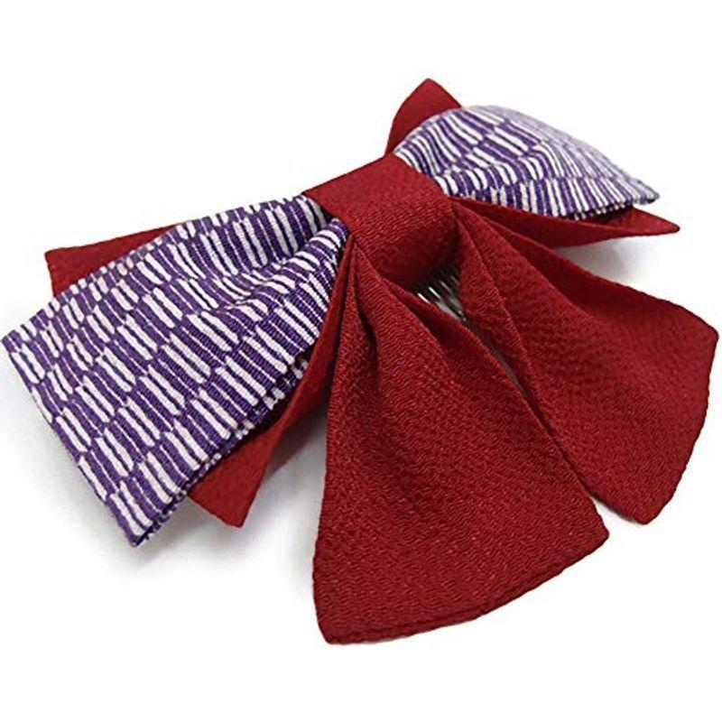 髪飾り リボン 卒業式 袴 成人式 花 振袖 3点セット 赤 紫 矢絣 髪型 ヘアスタイル ヘアアレンジ No 9 3355 代引き人気