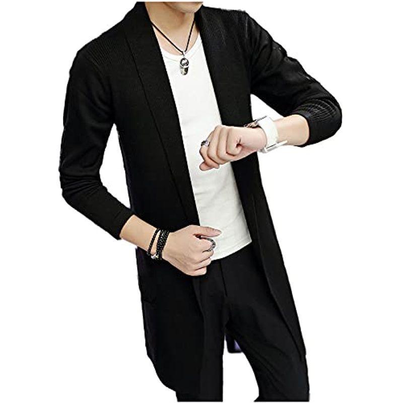 最大69 Offクーポン ゴスファング カーディガン メンズ ジャケット 長袖 ロングカーディガン 上着 前開き 大人 シンプル 春 秋 冬 ブラック L G Avmap Gr