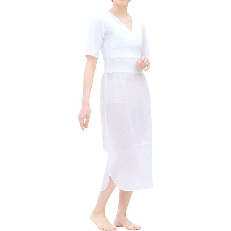 セットアップ ソウビエン 肌襦袢 裾除け 一体 ワンピース 補正 下着 着物スリップ レディース 消臭素材 Deo Papi 裾よけ 白 Mサ Ladyt Fi