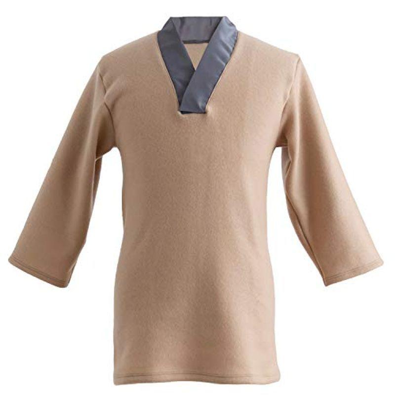 キョウエツ 半襦袢 Tシャツ 冬用 洗える メンズ 日本製 新到着 灰 L 国内外の人気 起毛素材