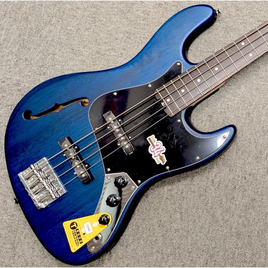 Bacchus Wl-003 濃青ジャズベタイプ　バッカス　４弦ベース木目癖強 Bacchus（バッカス） (バッカス) / WL4-HOLLOW/R BLU-S ジャズベース