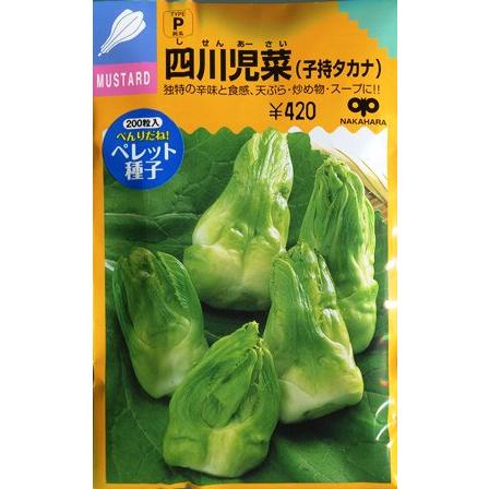 アーサイ】四川児菜（子持タカナ）【中原採種場】（ペレット種子/200粒