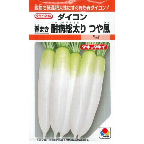 ダイコン 春まき耐病総太り二号 タキイ交配 4ml 野菜種 春まき Rf harusobutori2 Hana Uta 米沢園芸 Yahoo 店 通販 Yahoo ショッピング