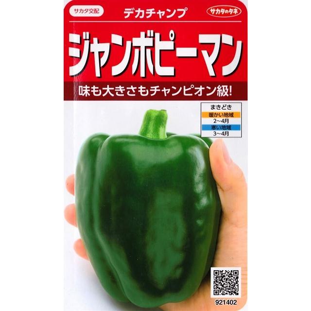 【ジャンボピーマン】デカチャンプ【サカタ交配】（0.7ml）野菜種/サカタのタネ[春まき]921402｜yonezawaengei｜03