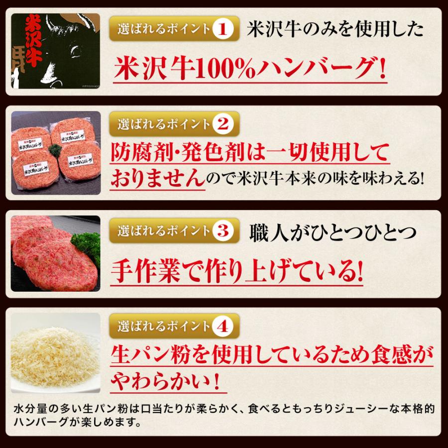 肉 牛肉 和牛 米沢牛 １００％ハンバーグ  140g10枚  冷凍便｜yonezawagyu029｜07