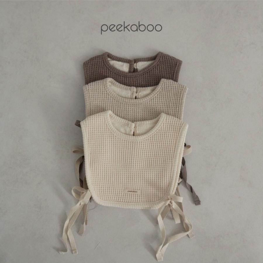 peekaboo スタイ ビブ おしゃれ 女の子 男の子 ワッフル かわいい