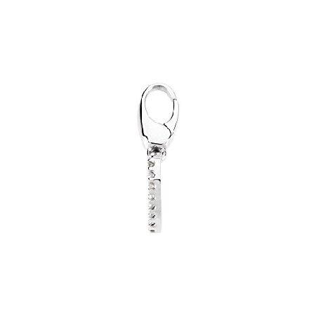 現品発送 14K White Gold Diamond Heart Charm 【2014167167】(73476円)