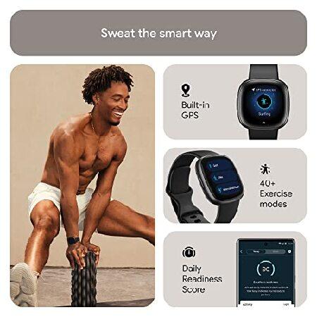 手数料安い Fitbit Versa 4 Fitness Smartwatch with Daily Readiness， GPS， 24/7 Heart Rate， 40+ Exercise Modes， Sleep Tracking and more， Black/Graphite， One Size (S