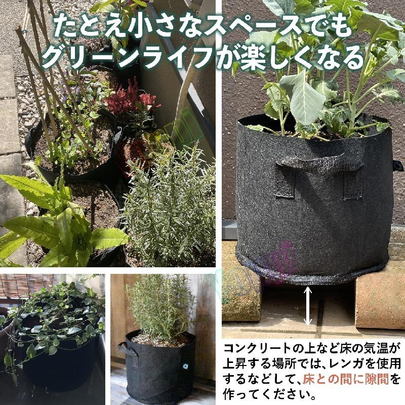 Ainetjp Premium 不織布ポット 植え袋 鉢 プランター ガーデン 園芸 栽培 植物 通気性 透水性 フェルト 7ガロン 5個セット 22公式店舗 植栽バッグ 5個 22lプレミアム通気性不織布ポット付きストラップ Users Sch Gr