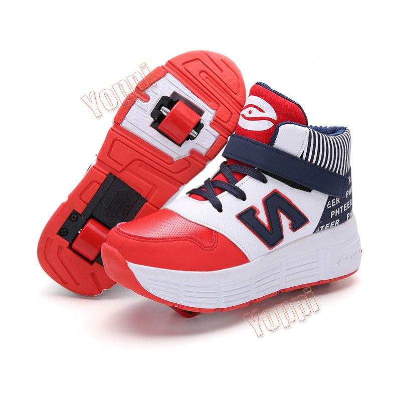 ショッピング ローラースニーカー 男の子 女の子 大人用 スニーカー キッズ 取り外し可能 ローラーシューズ 1輪 2輪 ローラースケート 誕生日 Simbcity Net