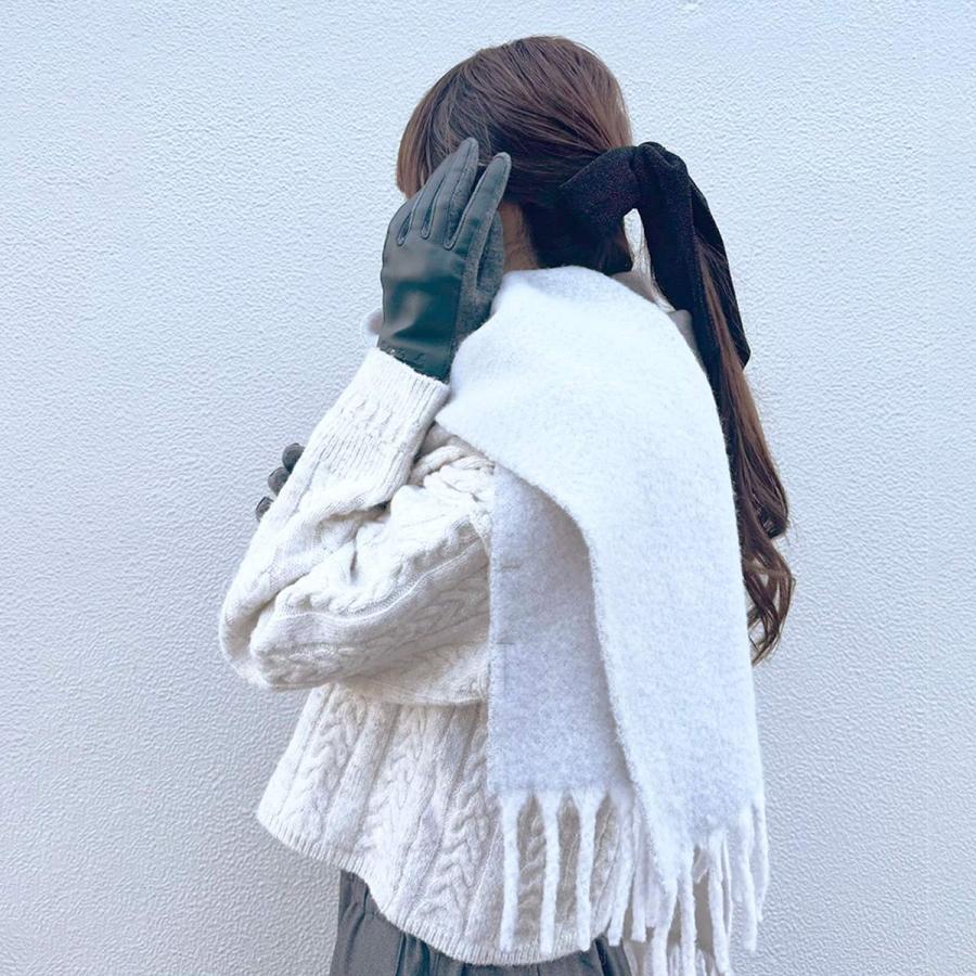 agnes b.（アニエスベー） レディース 革手袋風 ジャージ手袋