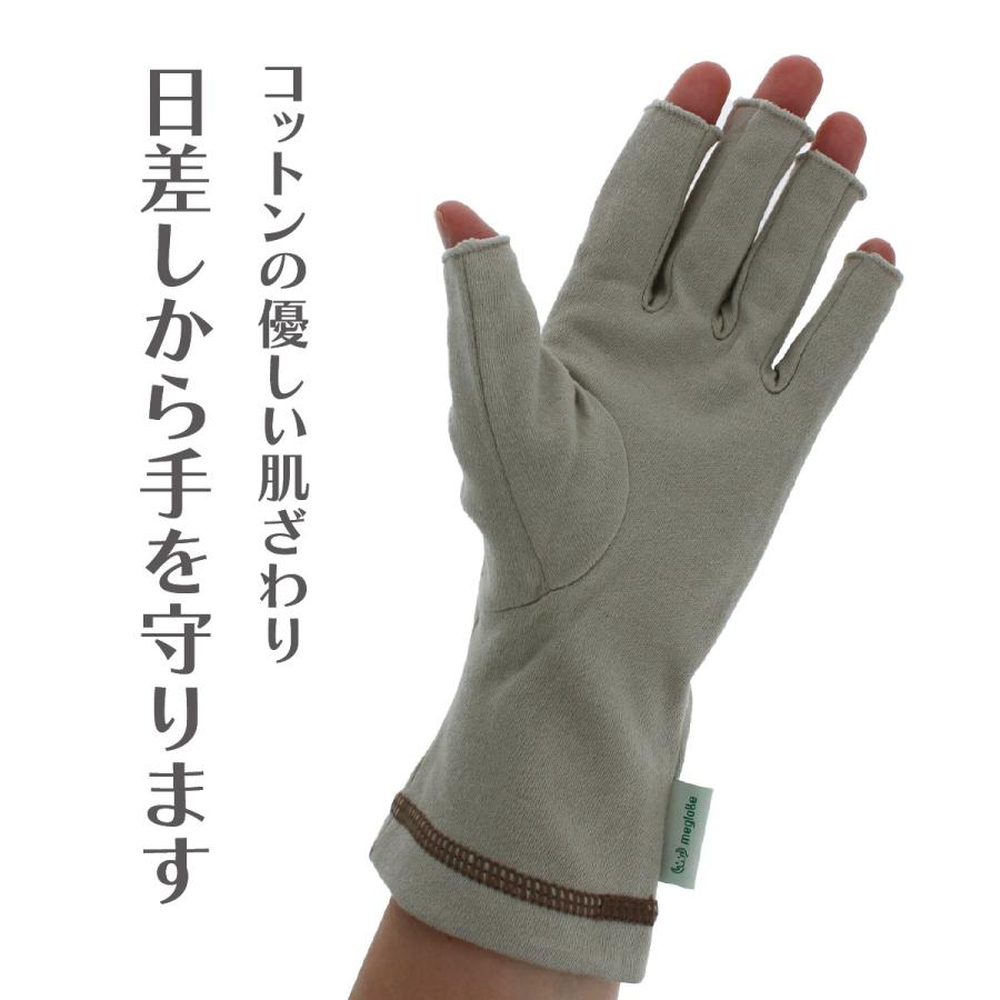 レディース UV手袋 アームカバー 日焼け止め ショート丈 21.5cm 指切り