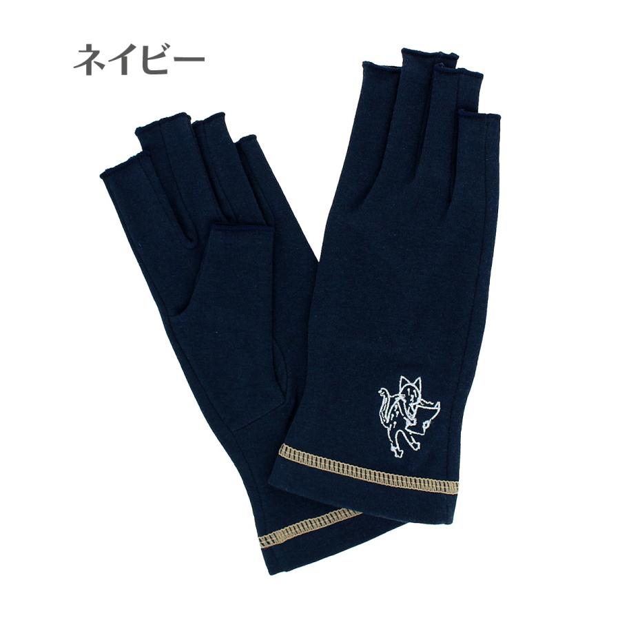 レディース UV手袋 アームカバー 日焼け止め ショート丈 21.5cm 指切り