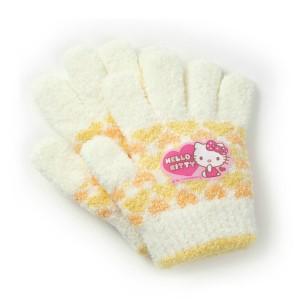 ハローキティ サンリオ キッズ ガールズ ニット手袋 日本製 のびのび