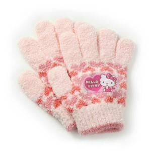 ハローキティ サンリオ キッズ ガールズ ニット手袋 日本製 のびのび