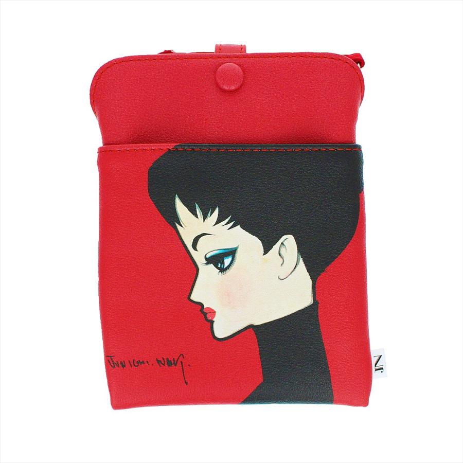 グレープフルーツ姉妹 ファスナーホルダー 平成レトロ 中原淳一 携帯ポシェット 18×13cm ブランド スマホ 肩掛け コンパクト