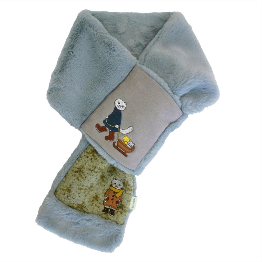 マフラー レディース 暖かい ミニマフラー 差し込み式 ショート 北欧