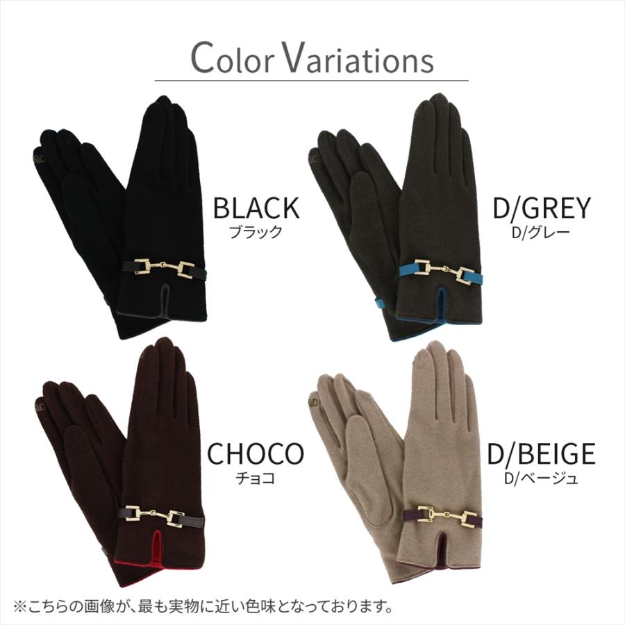 手袋 レディース ブランド 暖かい バイカラー 日本製 スマホ対応 五本