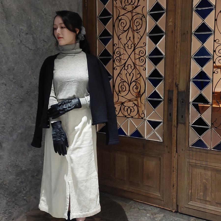 手袋 レディース ブランド 暖かい スマホ対応 ストレッチ フリル 裏