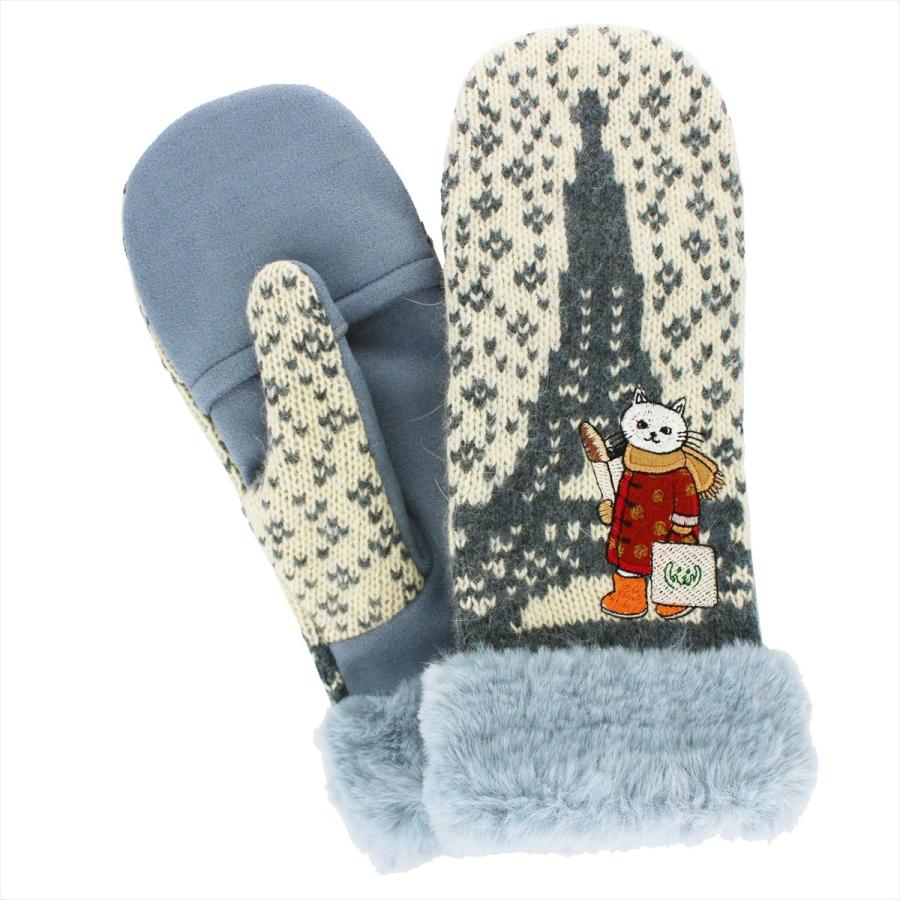 手袋 レディース 暖かい ミトン 指が出る 北欧 スマホ対応 防寒