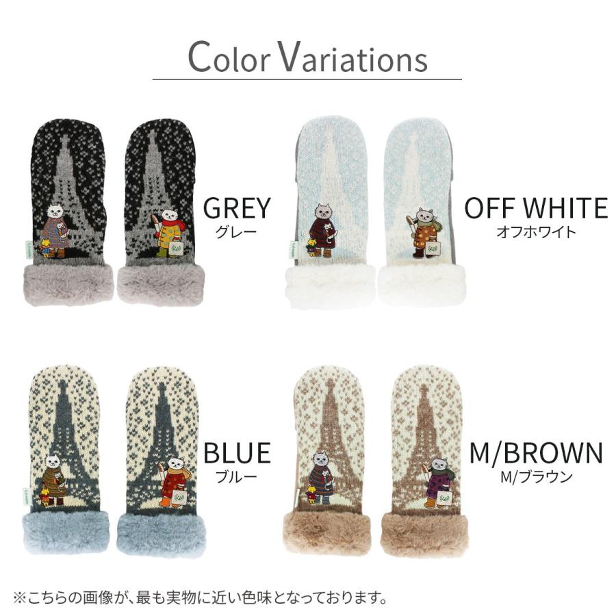 手袋 レディース 暖かい ミトン 指が出る 北欧 スマホ対応 防寒