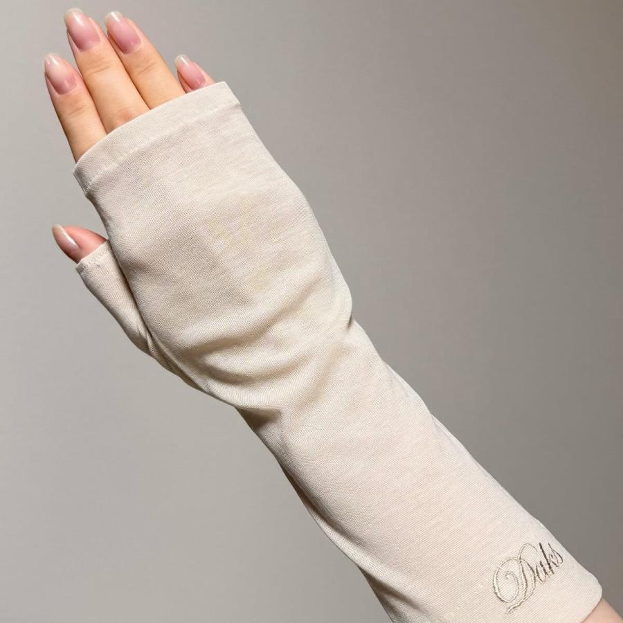 JULIUS ダメージコットンアームカバーCOTTON DA 25ss DAKS（ダックス） 公式 アームカバー UV手袋 UVカット ショート 綿100