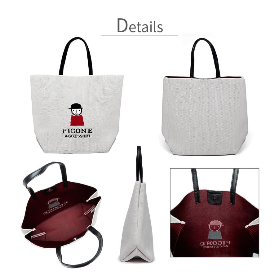 バッグ トートバッグ ブランド レディース 軽い 軽量 小さめ ミニトート ニット おしゃれ かわいい カジュアル 旅行 ハンドバッグ PICONE ピッコーネ イラスト STUDIO PICONE（スタジオピッコーネ） バッグ トートバッグ ブランド