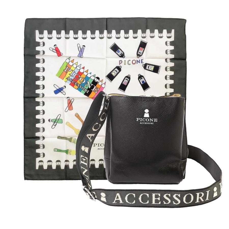 【超美品】PICONE ピッコーネ 2way トートバッグ ショルダー ロゴ 黒 STUDIO PICONE（スタジオピッコーネ） 公式 PICONE ピッコーネ