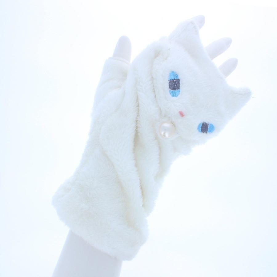 内藤ルネ ネコ型ミトン手袋 ルネキャット ふわふわ素材 肉球型すべり止め付き 8131rn315 Yorksonline Yahoo 店 通販 Yahoo ショッピング
