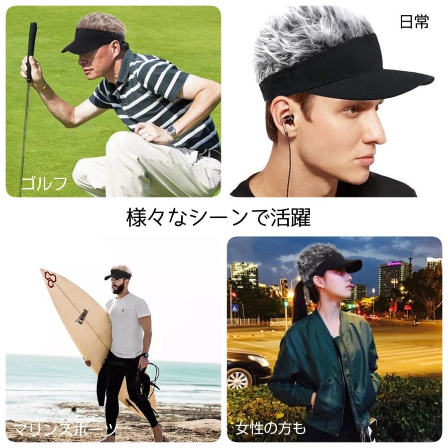 Yorm] ウィッグサンバイザー ゴルフ 釣り コンペ景品 カツラバイザー