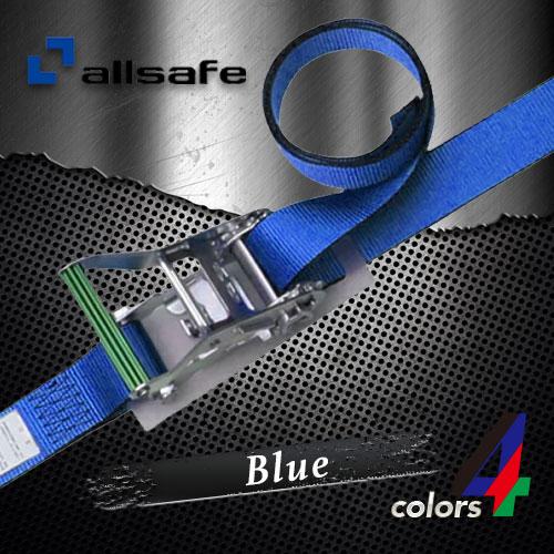 allsafe オールセーフ ラッシングベルト Tワンピース 青 固定1m×調節4m 