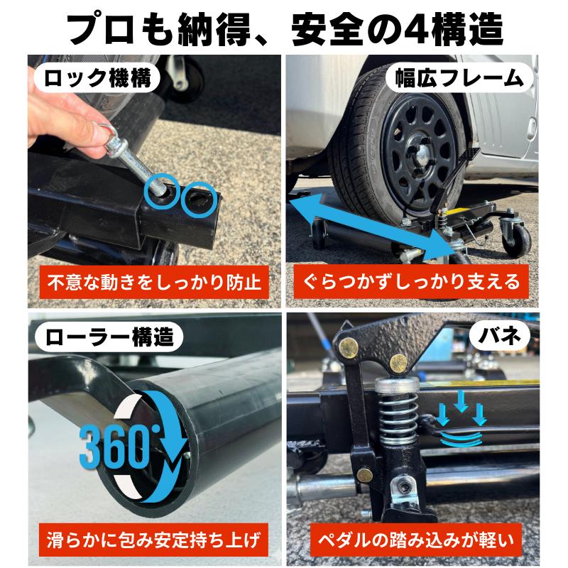 ポイント10倍) 油圧式カードーリー 680kg対応 2台 | 車 移動 油圧 