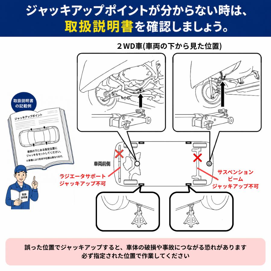ヨロスト ジャッキスタンド 3t 2基セット 270~410mm ウマジャッキ 車用 