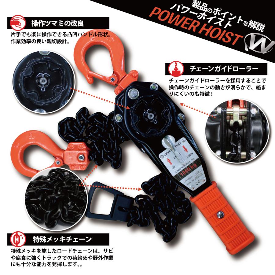 レバーホイスト 1.6t 保証1年 本体8.6kg レバーブロック 吊上げ レバーホイスト 1.6t 保証1年 本体8.6kg レバーブロック 吊上げ