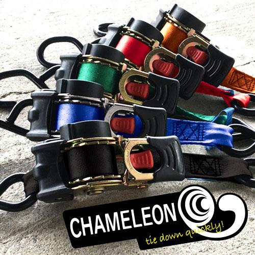 カメレオンクイックベルト 1本 幅25mm×全長3m ブラック 巻き取り式