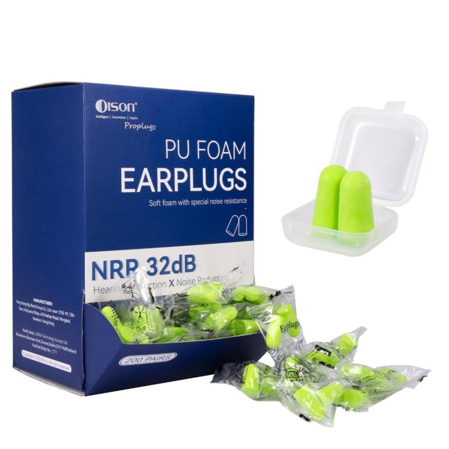 200Pairs Foam Earplugs 32dB Disposable Noise Reduction Ear Plugs