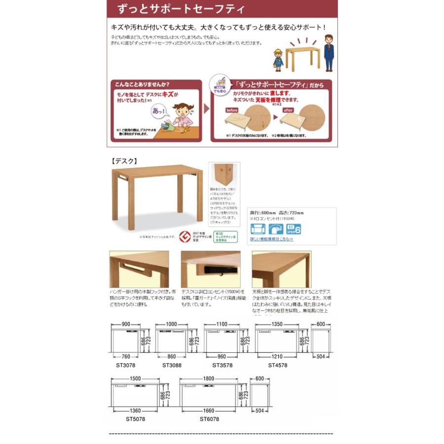 ボナシェルタ カリモク ワゴン デスク奥行60cm専用 ST0057MS ST0057MH