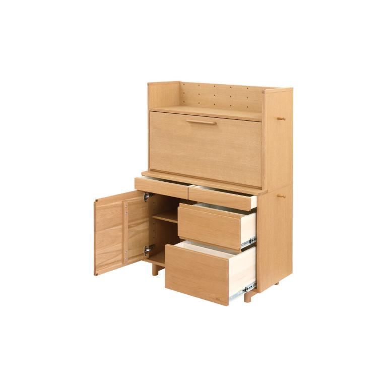 デスクA No.90 幅90 ナチュラルオーク・ダークオーク・カフェオーク ナラ材 浜本工芸 送料無料 国産 | 浜本工芸 | 04