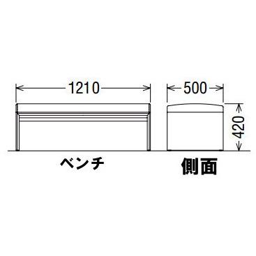 カリモク 背無しベンチ 布シート CU5736E450 送料無料_1