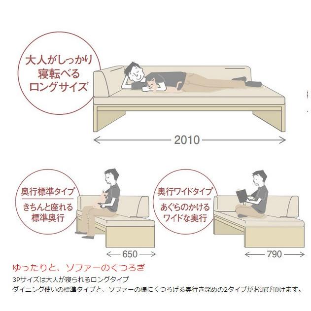 カリモク家具（KARIMOKU FURNITURE） カリモク 3Pベンチ（右）深め 布